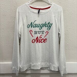 Jaclyn Intimates Christmas "Naughty but Nice" Sleepwear Top
